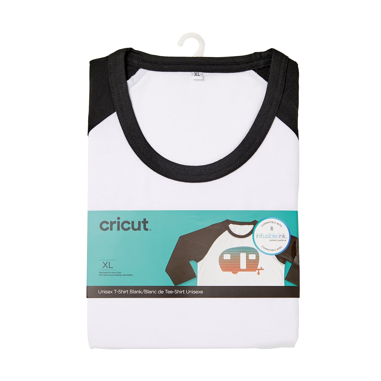 Cricut® Unisex Adult Raglan Sleeve T-Shirt Blank